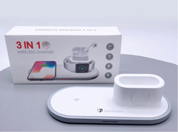 Wireless 3 in1 Qi Charger Fast Charging Dock Stand For Apple Watch iPhone Airpod