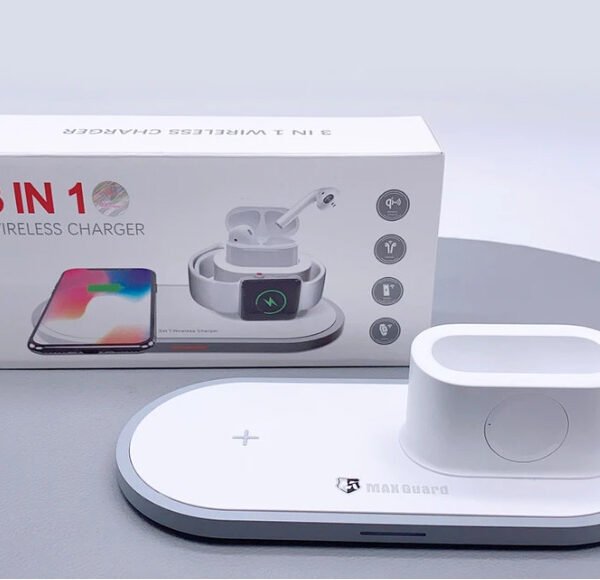 Wireless 3 in1 Qi Charger Fast Charging Dock Stand For Apple Watch iPhone Airpod