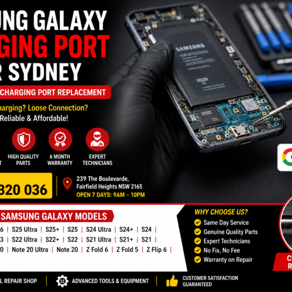 Samsung Galaxy charging port repair Sydney   same day USB C charging port replacement
